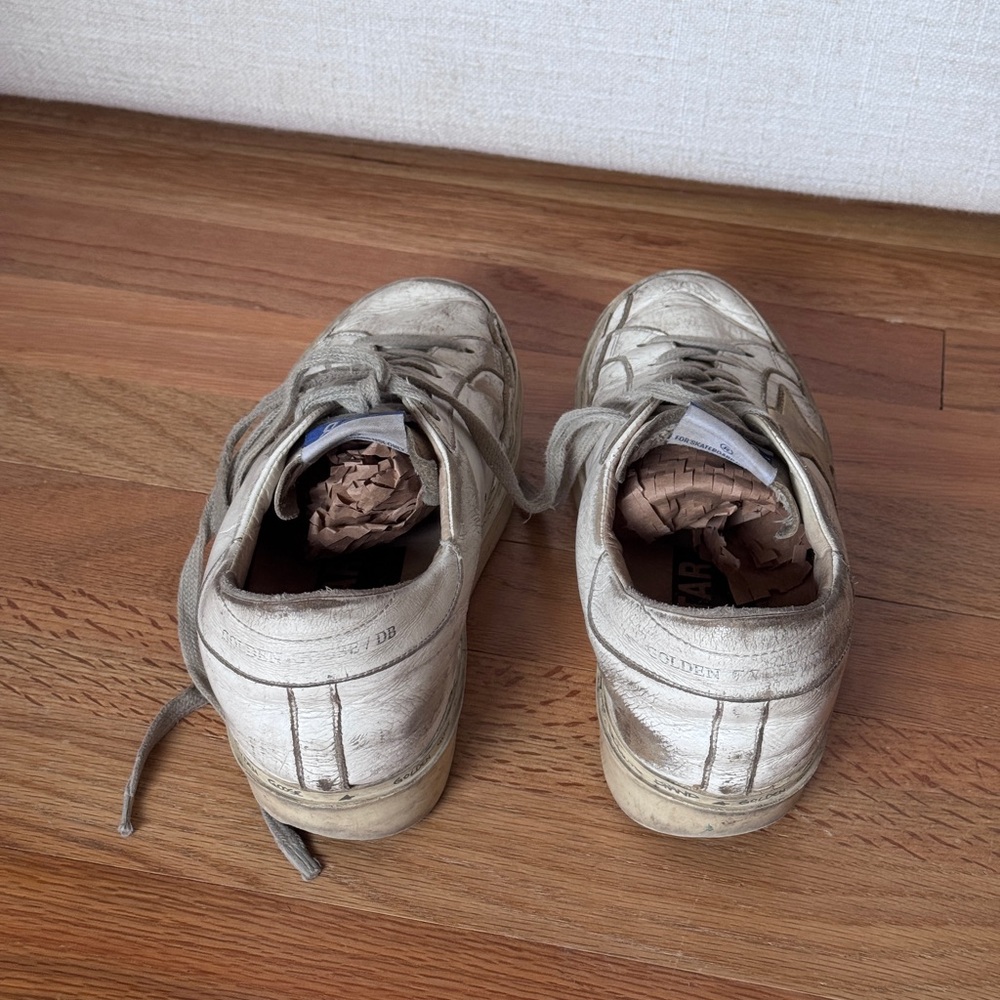 Golden Goose White/Gold Leather Hi Star Low
Top Sneakers Size 36‎ - Picture 7 of 12
